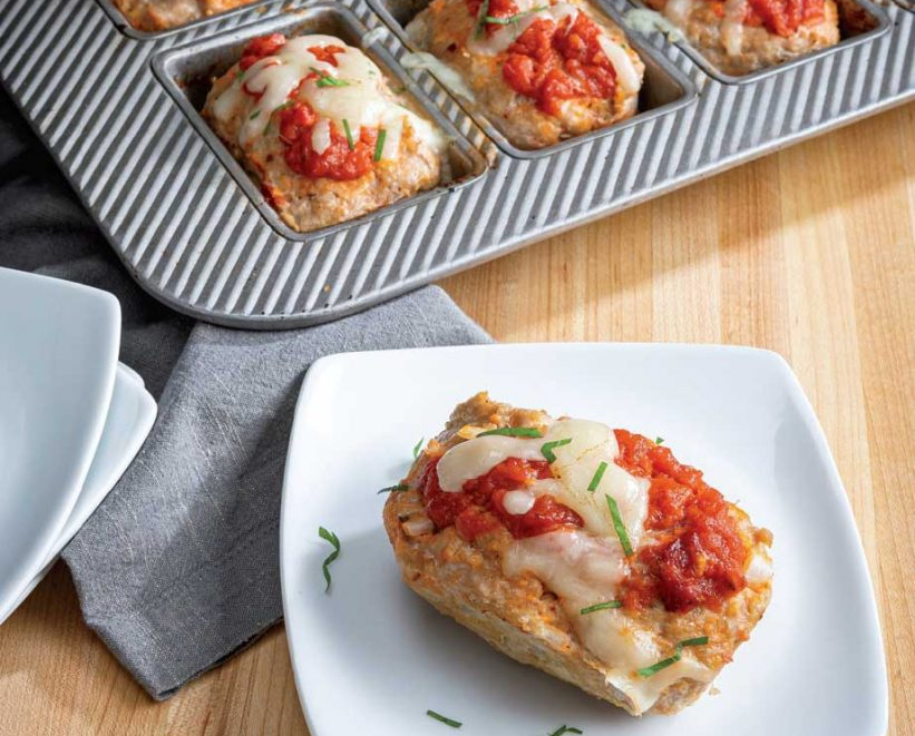 Chicken Parmesan Mini Meatloaves