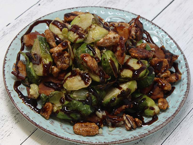 Brussel Sprouts w Bacon Pecans