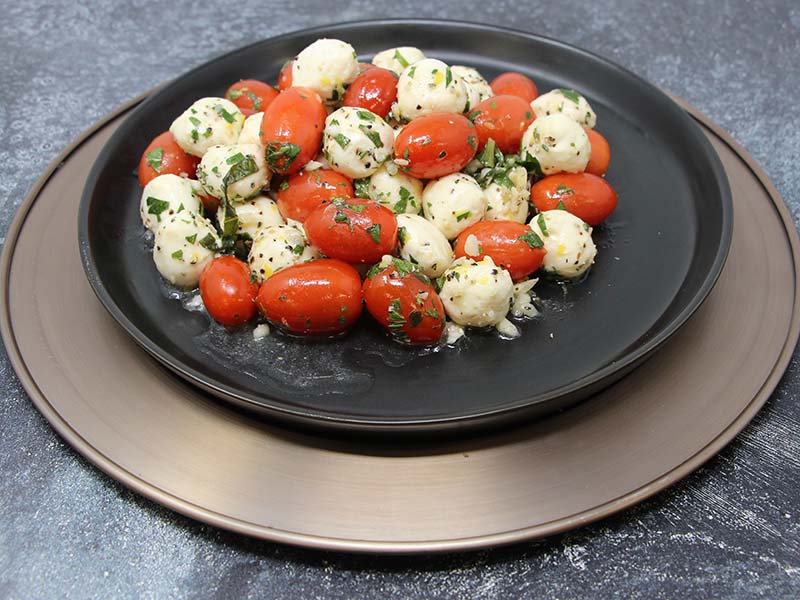 Grape Tomato Mozzarella salad