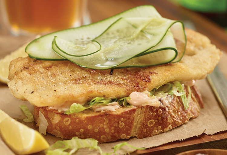 Open-Faced Flounder Sandwich
