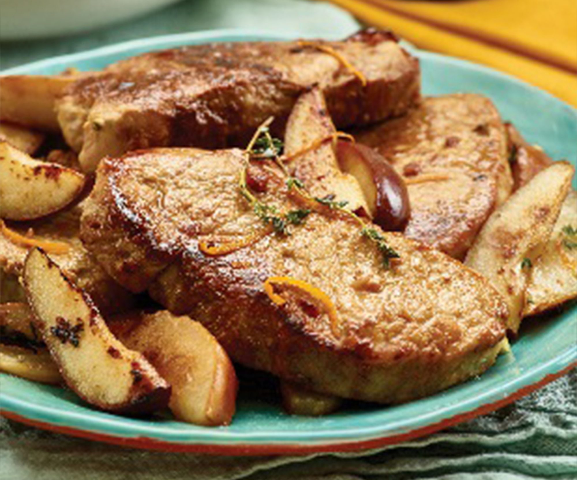 Pork Chops with Gingered Pears