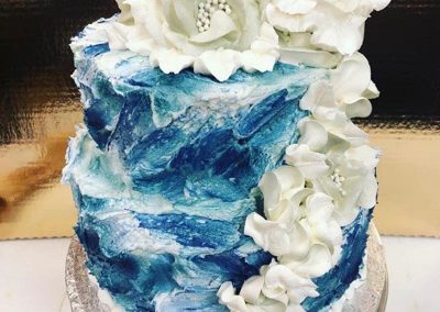 White and Blue Cake