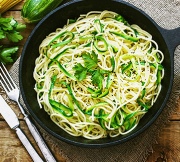 Zucchini Noodles with Almond Pesto